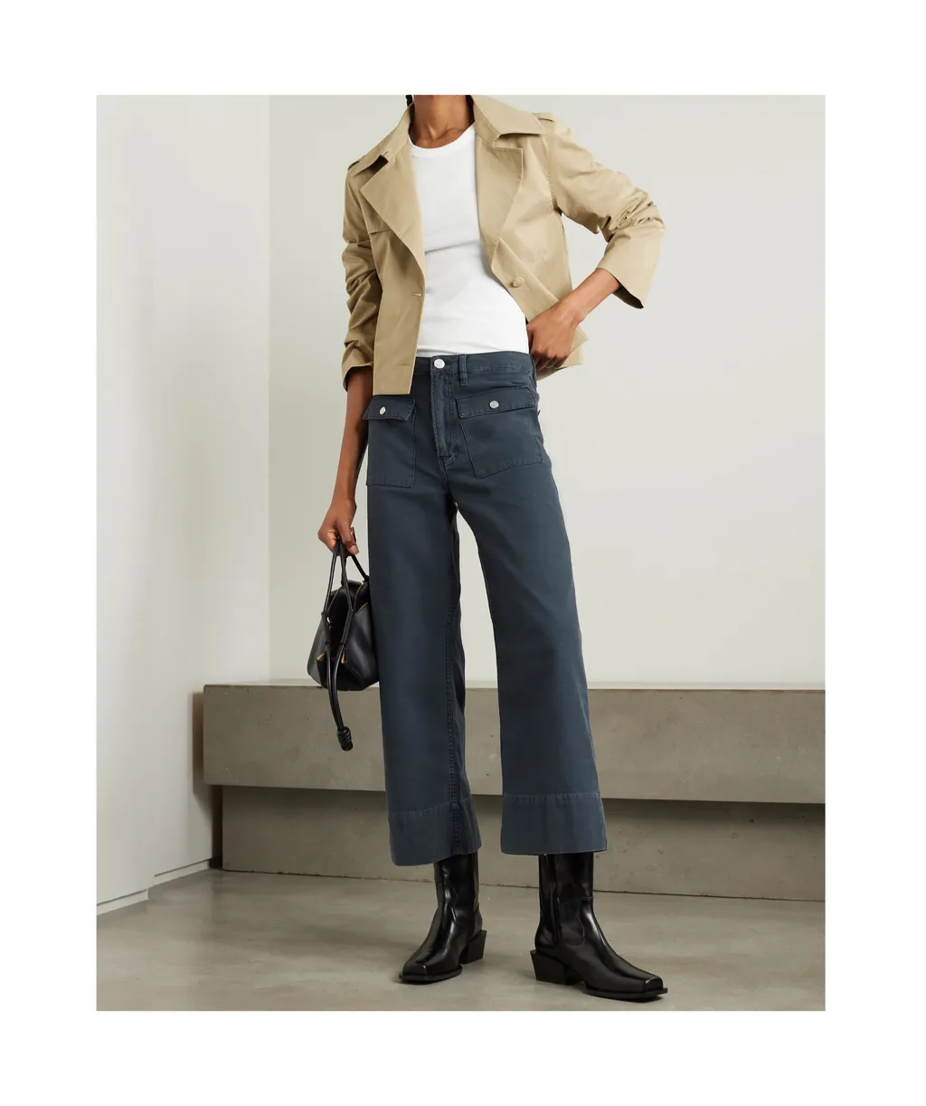 Wide-Leg Capri Pants