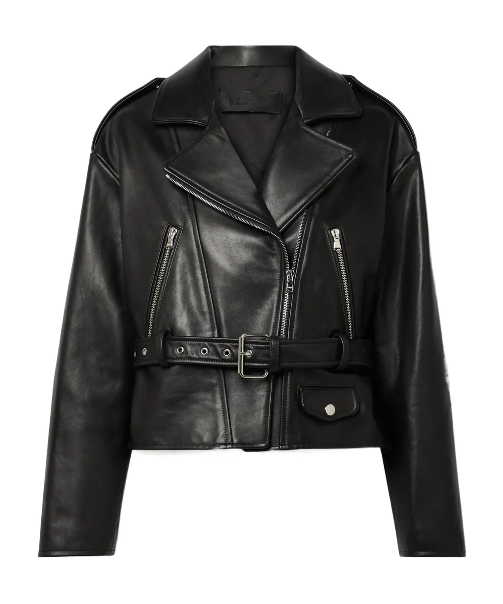 Zippered Leather Jacket