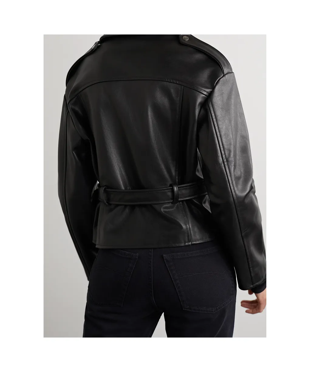 Zippered Leather Jacket