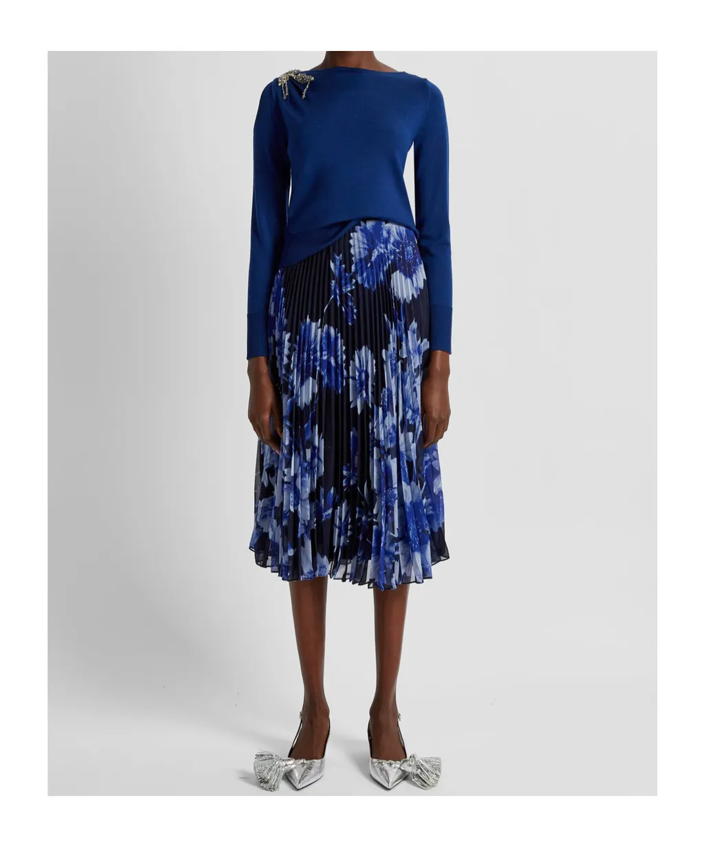 Pleated Midi Skirt