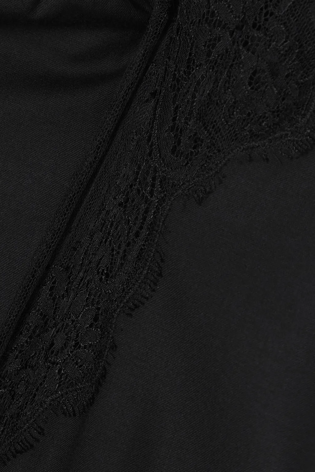 Enrica Lace-Trimmed Wide-Leg Pants