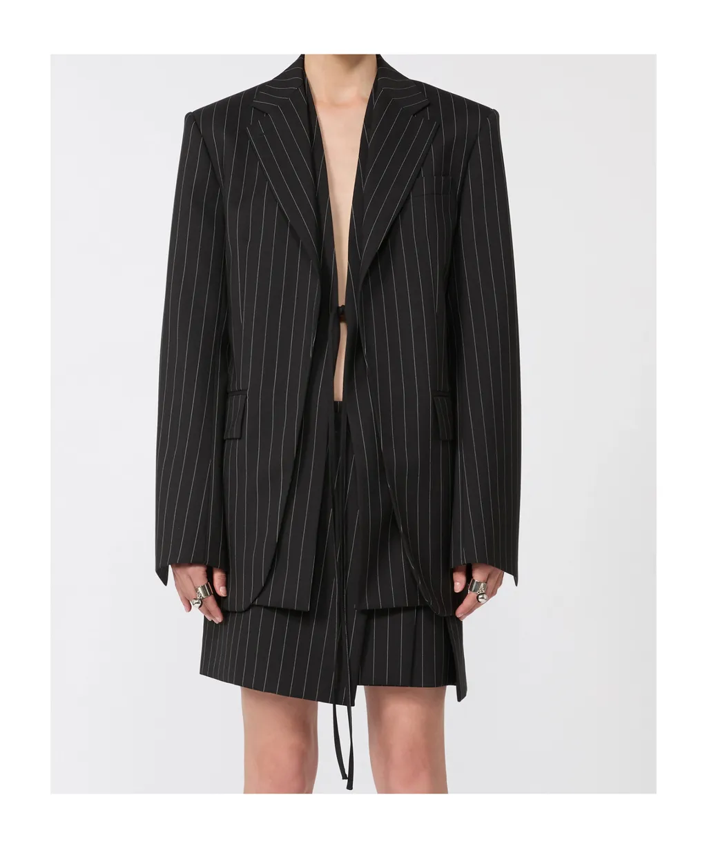 Pinstripe Suit Jacket