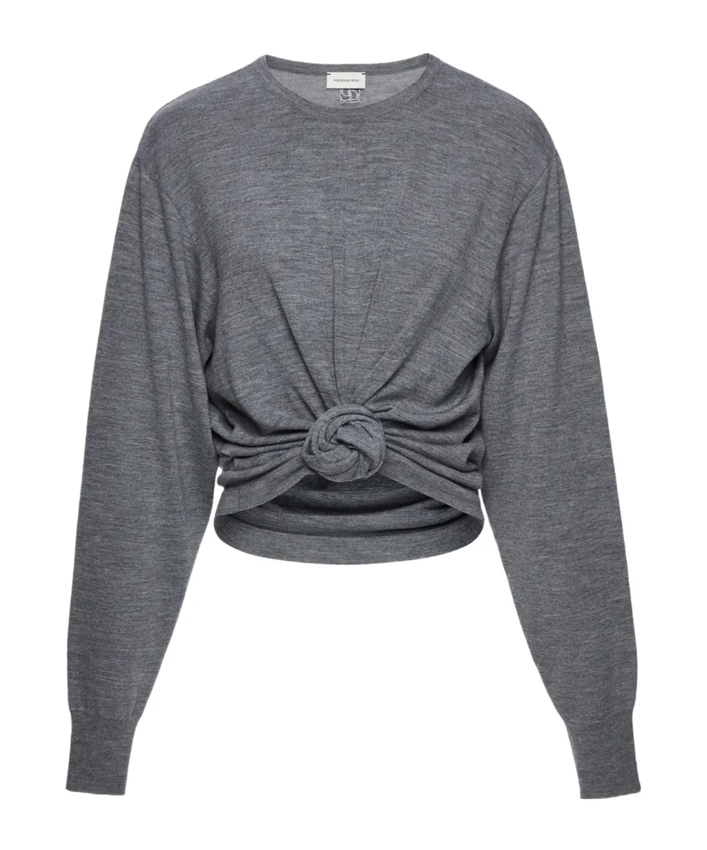 Knotted Long-Sleeve Top