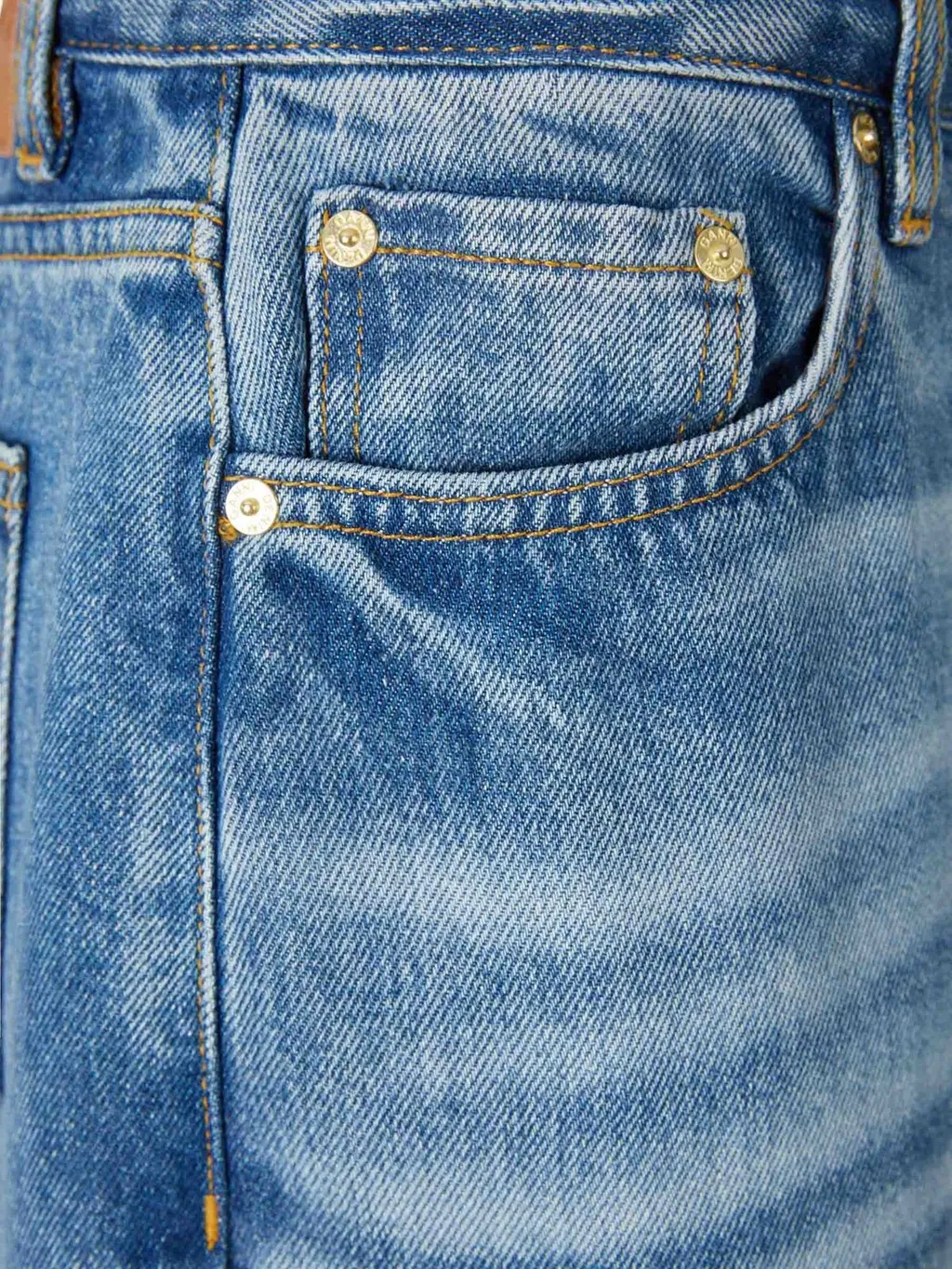 Ganni Fadded Effect Wide Leg Jeans