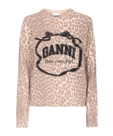 Ganni Graphic Knitted Sweater