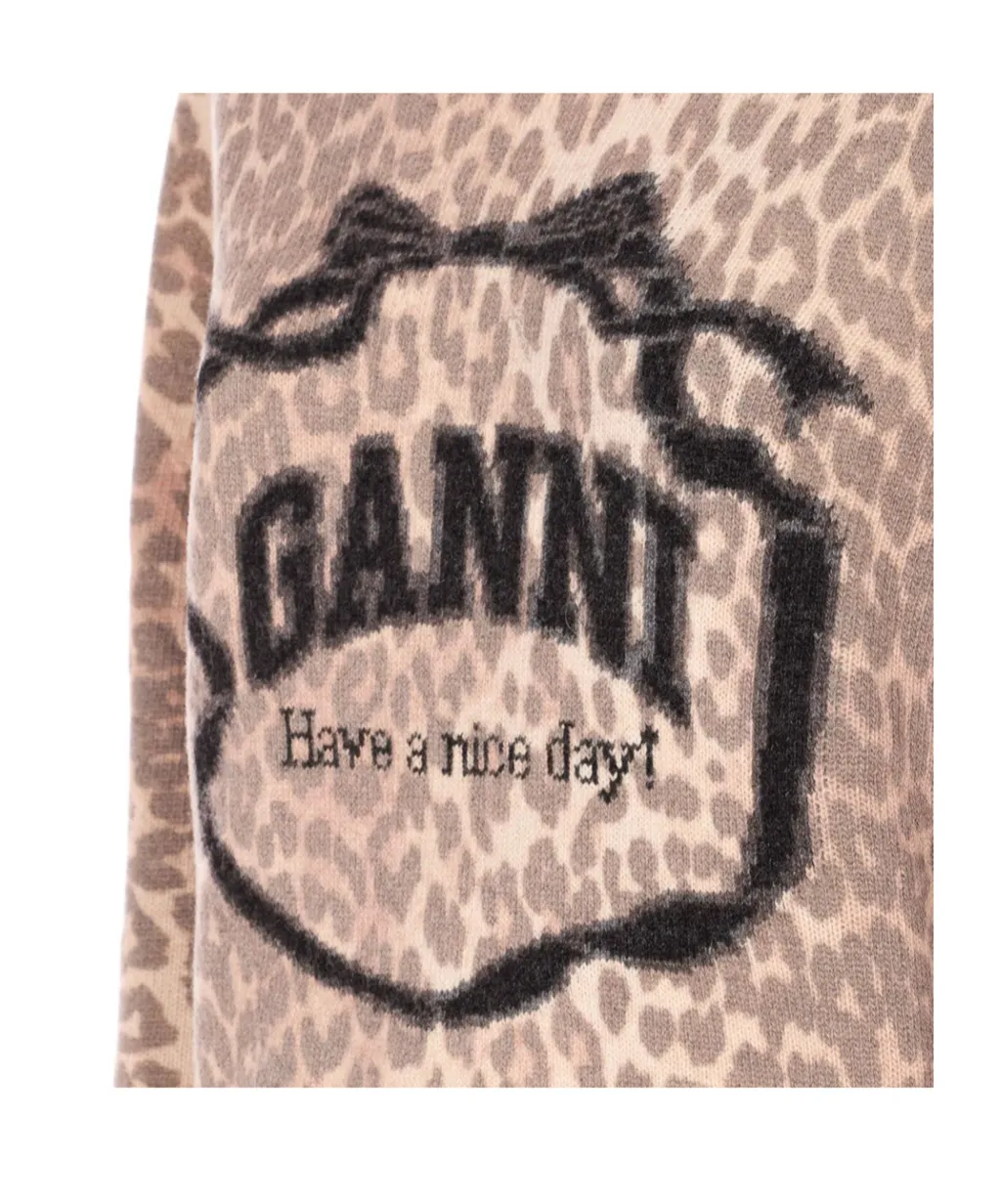 Ganni Graphic Knitted Sweater