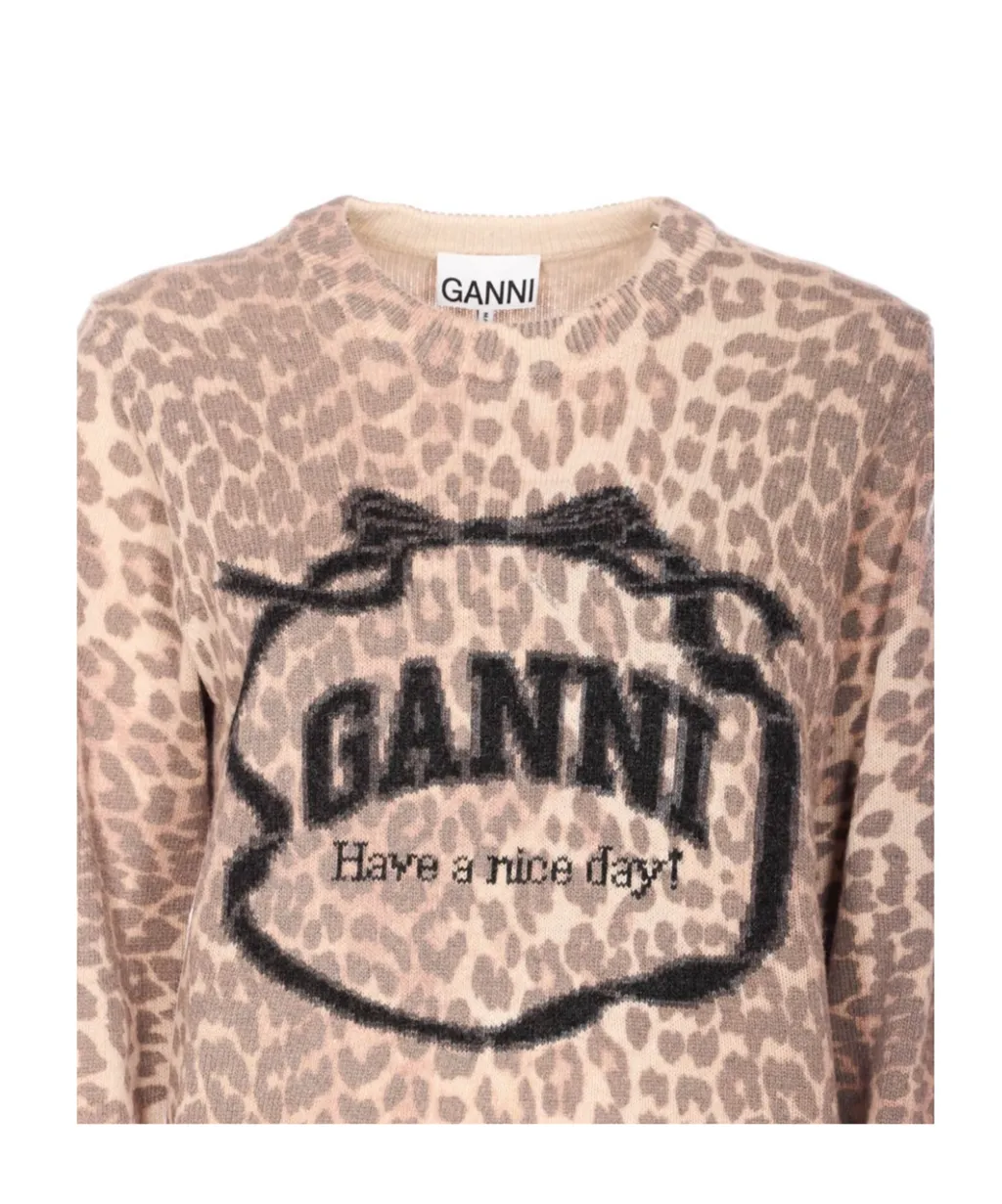 Ganni Graphic Knitted Sweater