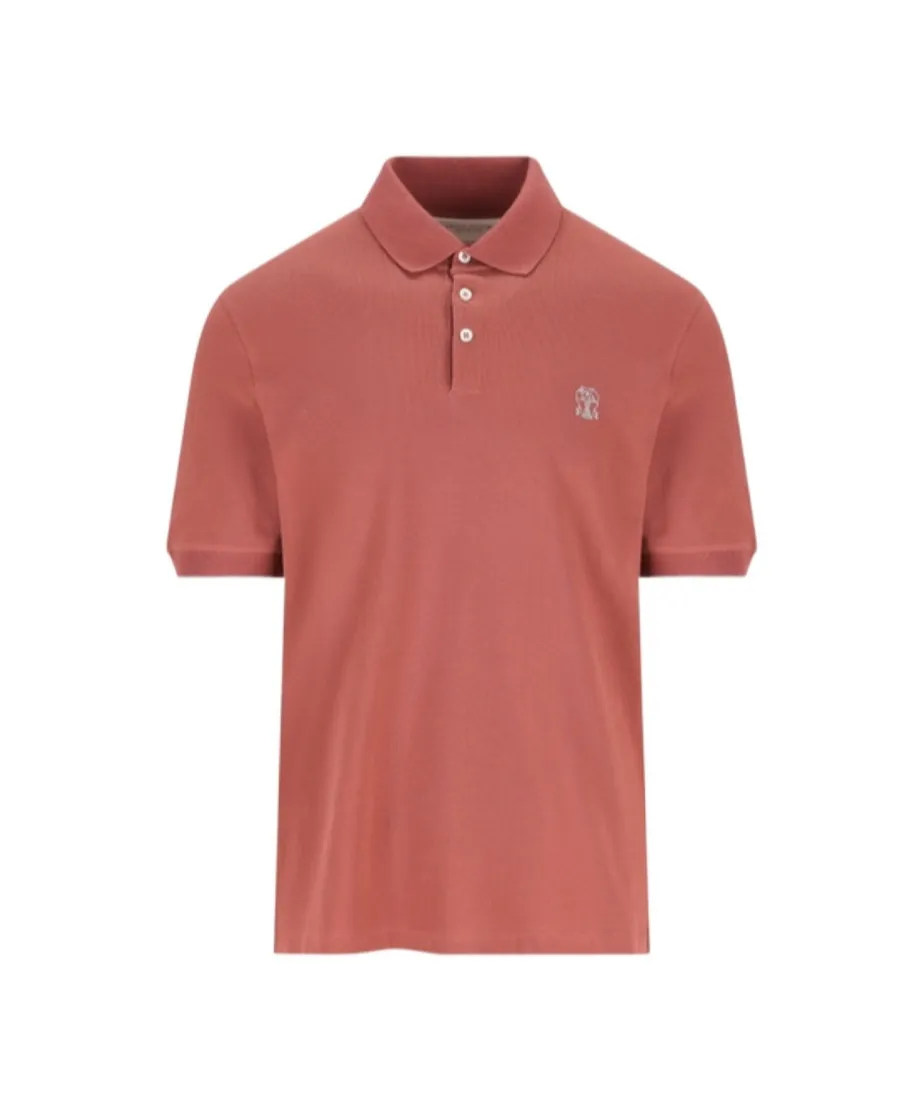 Brunello Cucinelli Logo Detailed Short-Sleeved Polo Shirt