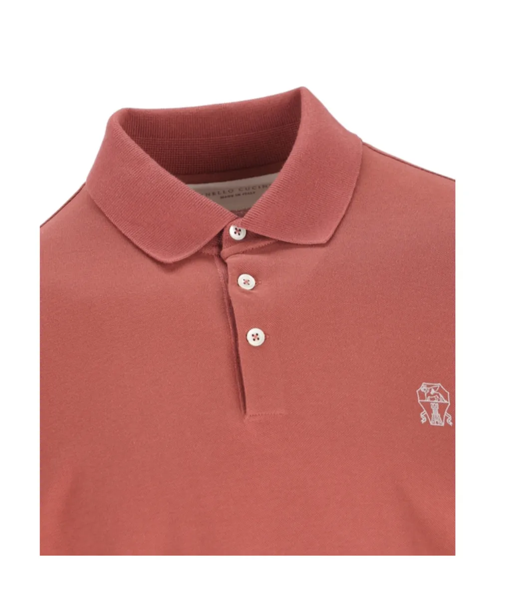 Brunello Cucinelli Logo Detailed Short-Sleeved Polo Shirt