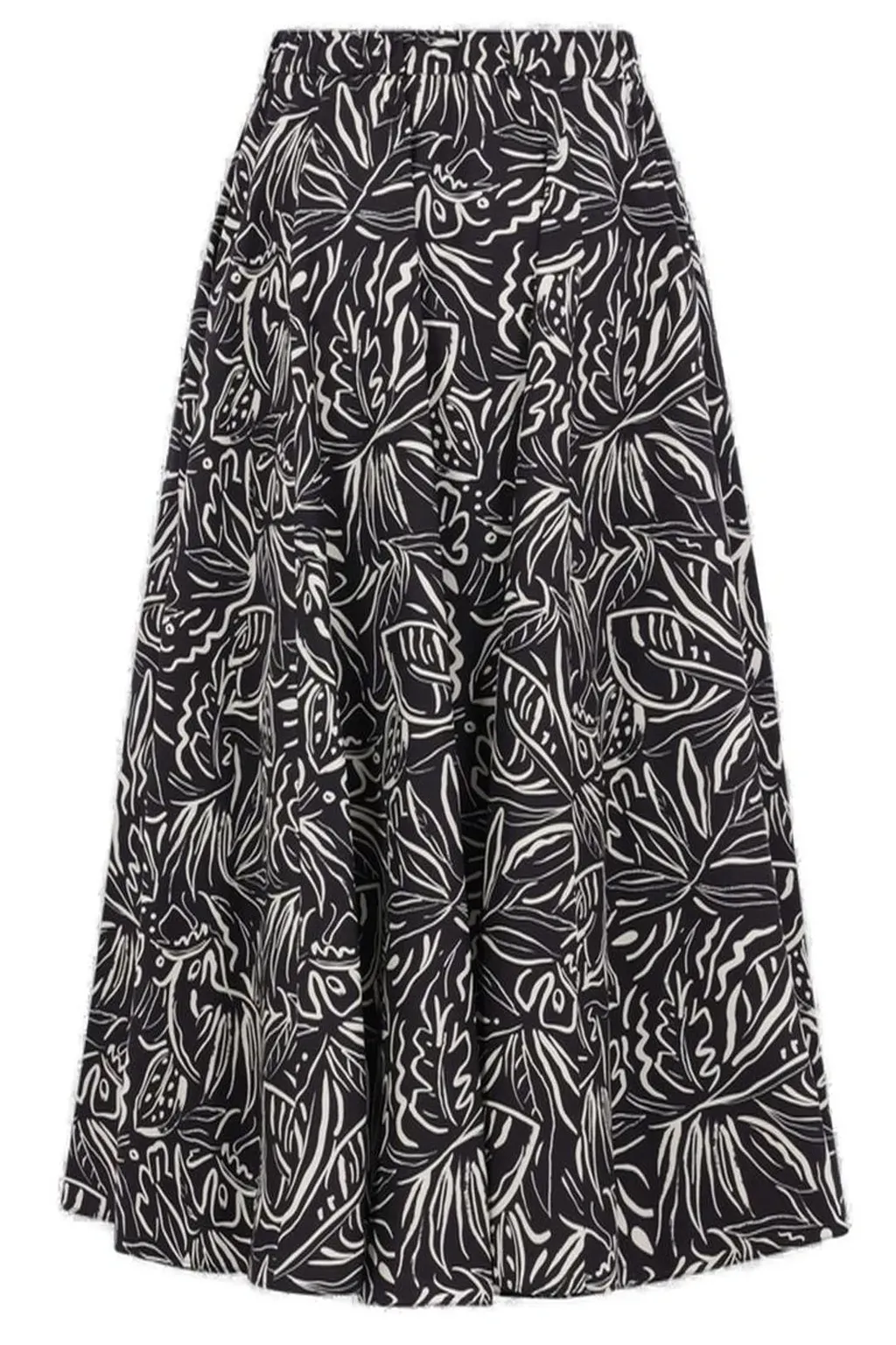 Aspesi Graphic Printed Maxi Skirt