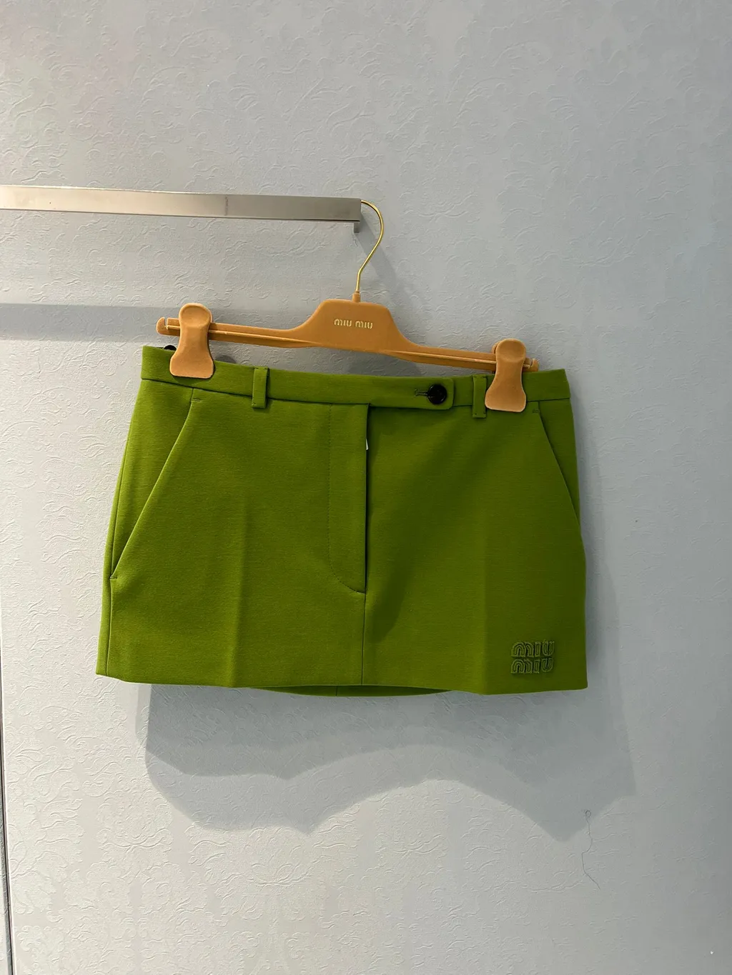 Miu Miu Logo-Detailed Mini Skirt