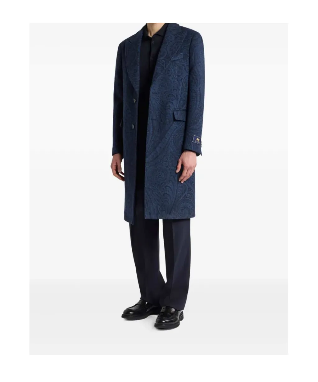 Wool And Cashmere Jacquard Coat