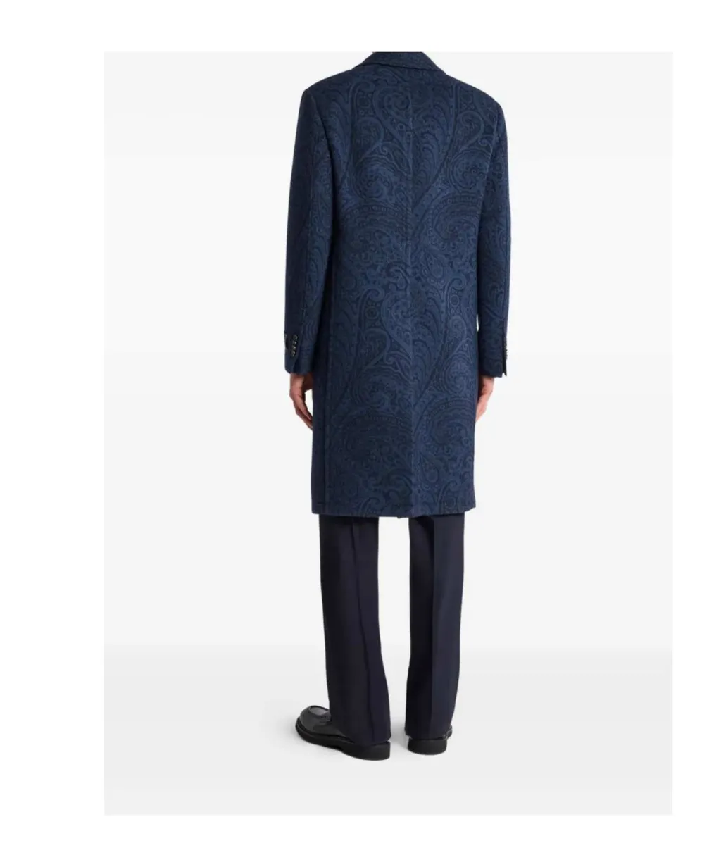Wool And Cashmere Jacquard Coat