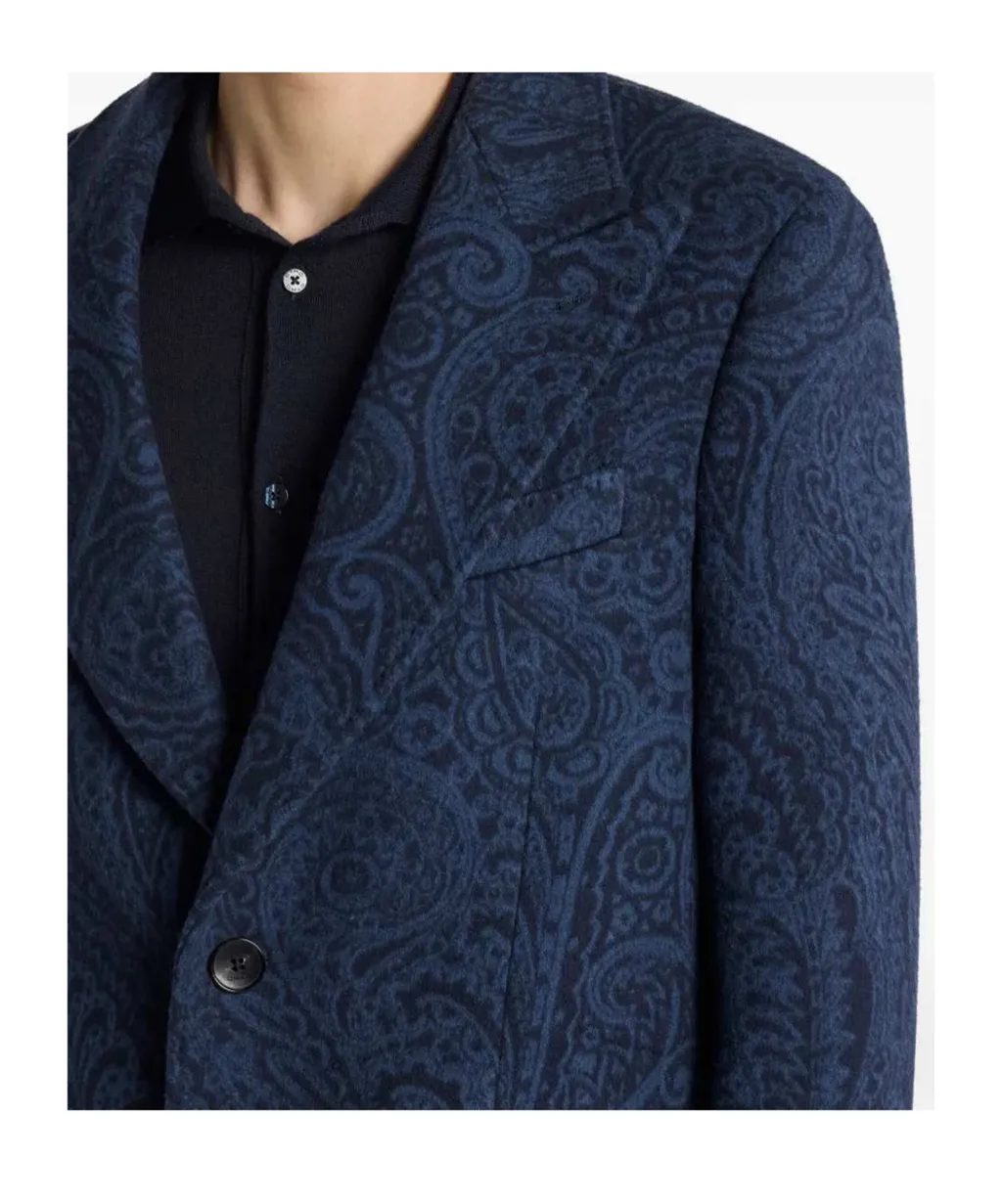 Wool And Cashmere Jacquard Coat