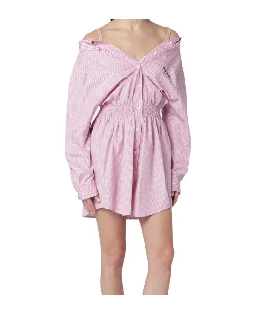 Striped Poplin Dress