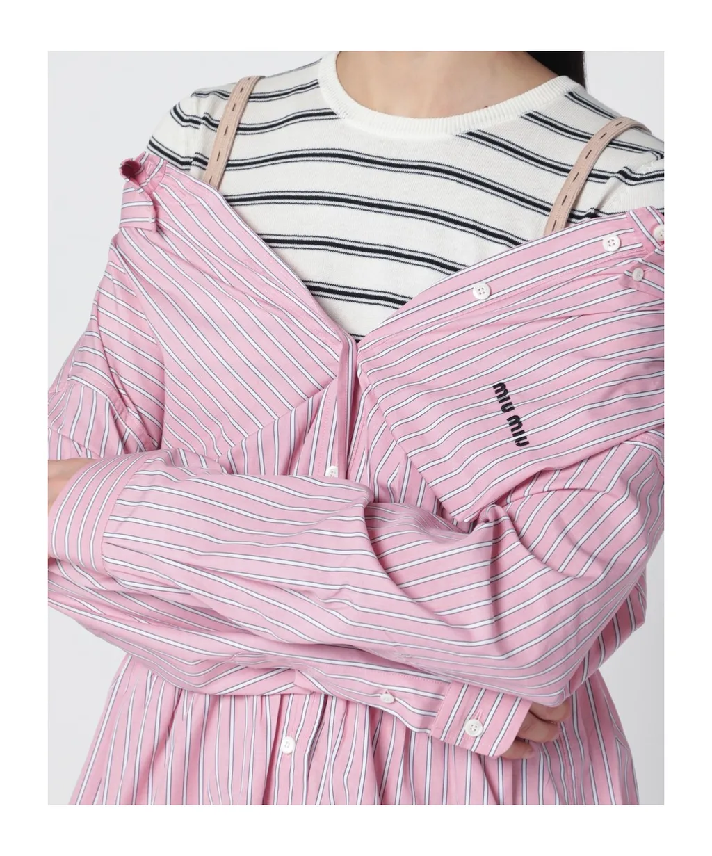 Striped Poplin Dress