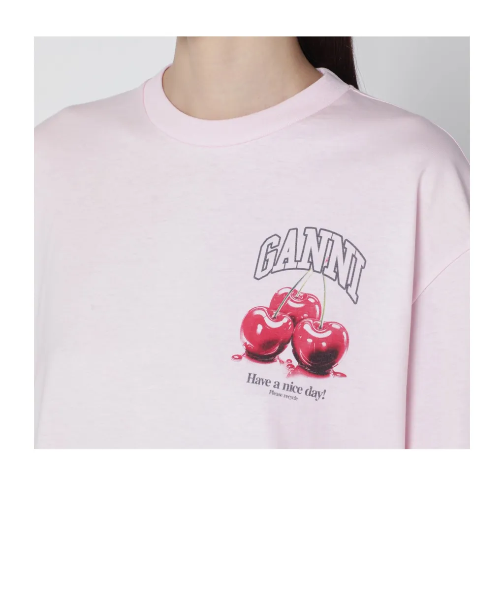 Light Pink Top With Logo Print