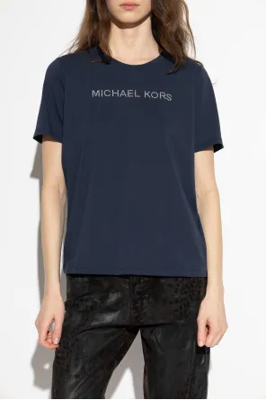 Michael Michael Kors Logo Embellished Crewneck T-Shirt