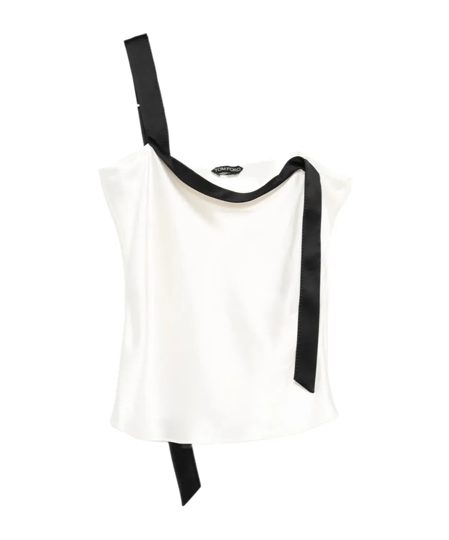 Color-Blocked Off-Shoulder Tank Top