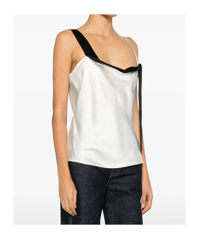 Color-Blocked Off-Shoulder Tank Top