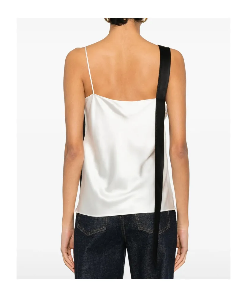 Color-Blocked Off-Shoulder Tank Top