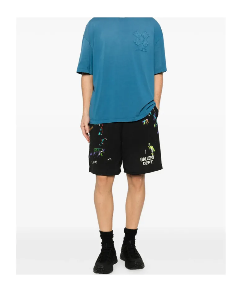 Gallery Dept. Paint-Splatter Mesh Shorts