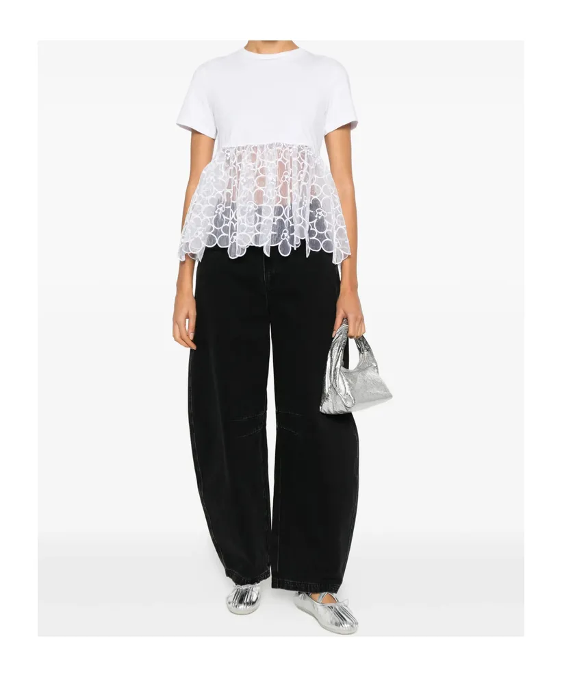 Short-Sleeved Patchwork T-Shirt