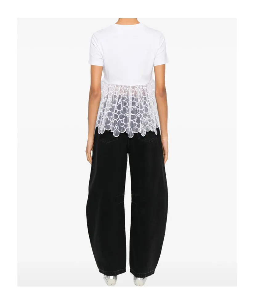Short-Sleeved Patchwork T-Shirt