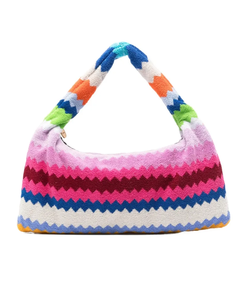 Zigzag Handle Tote Bag
