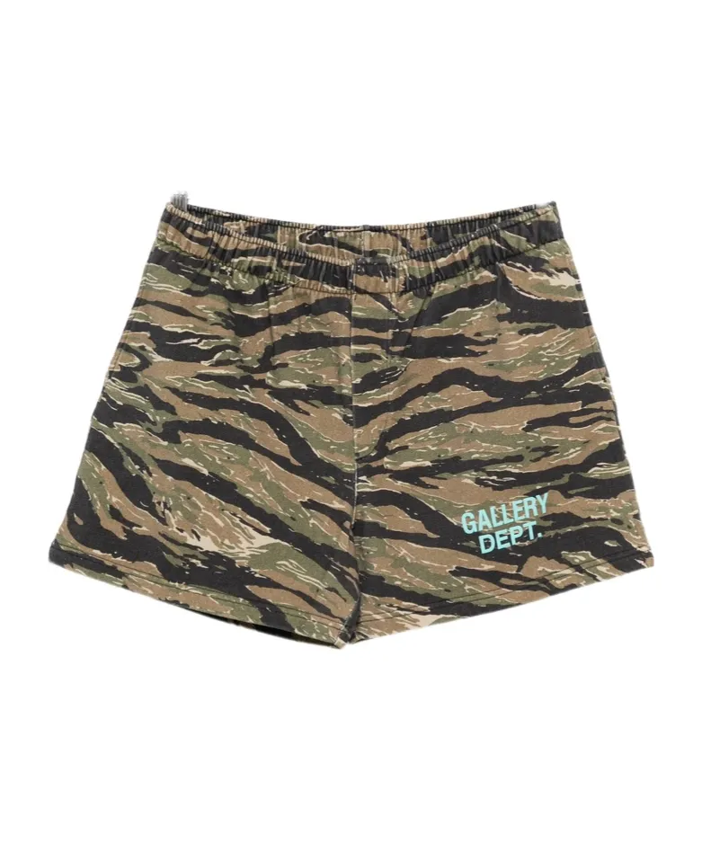 X Josué Thomas Elasticated Camouflage-Pattern Track Shorts