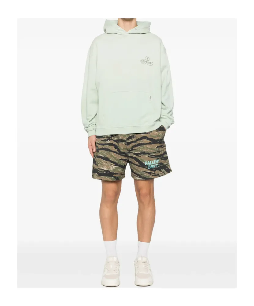 X Josué Thomas Elasticated Camouflage-Pattern Track Shorts