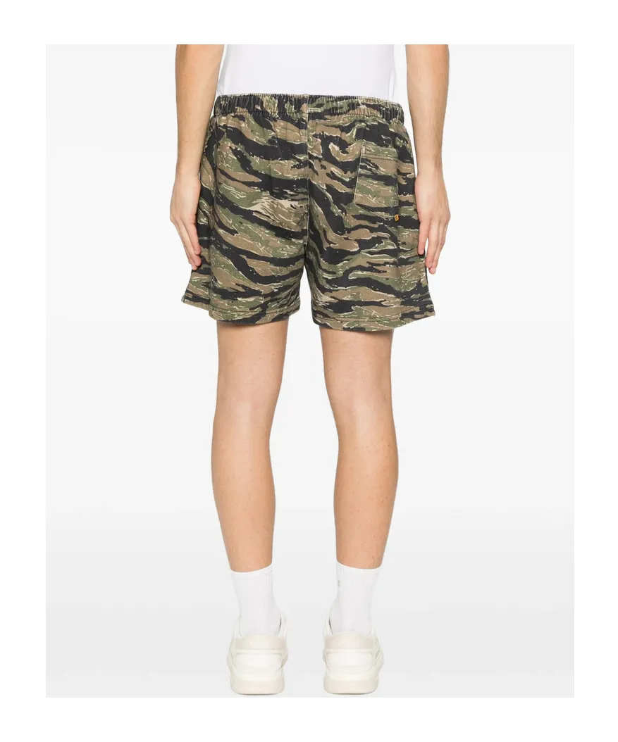 X Josué Thomas Elasticated Camouflage-Pattern Track Shorts