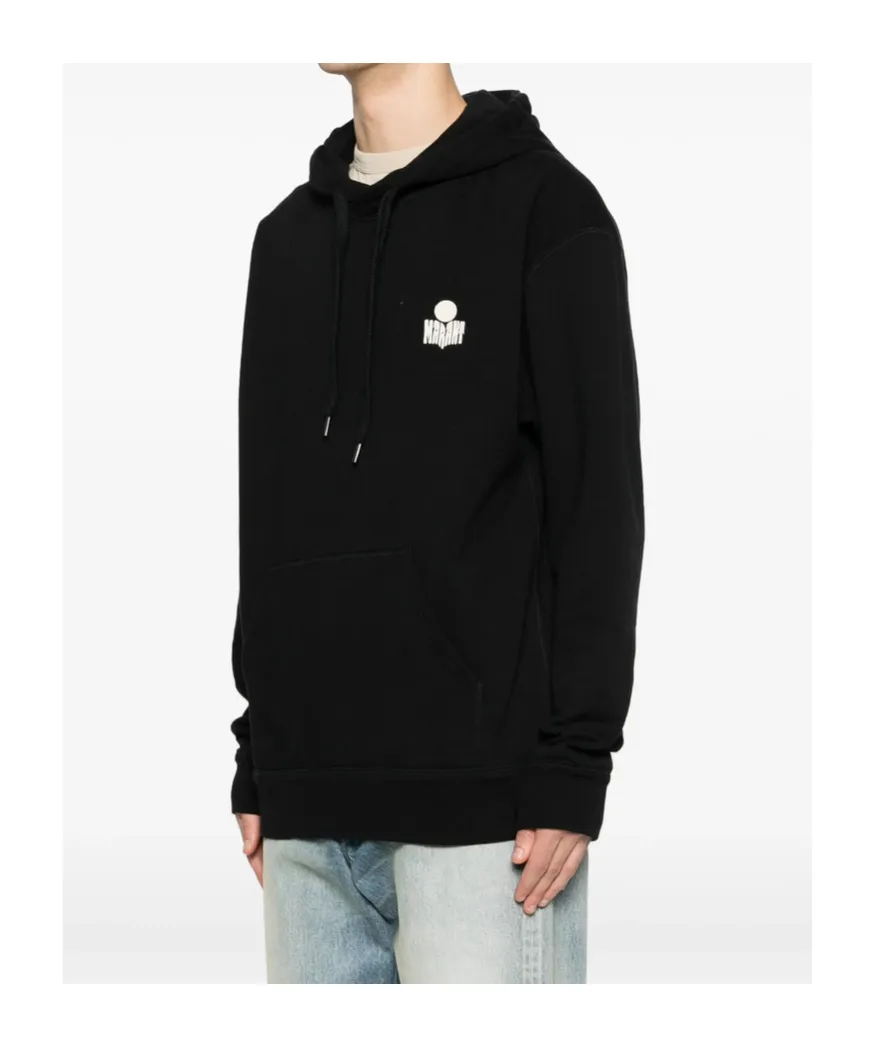 Matte Logo-Embroidered Hoodie