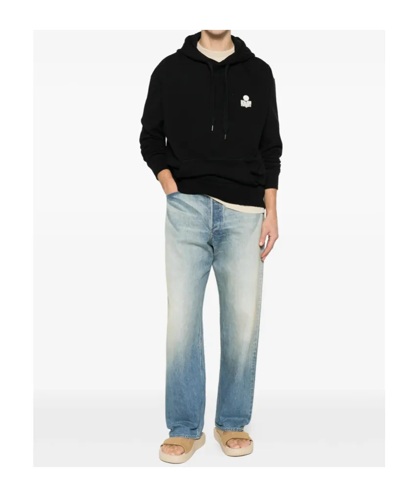 Matte Logo-Embroidered Hoodie