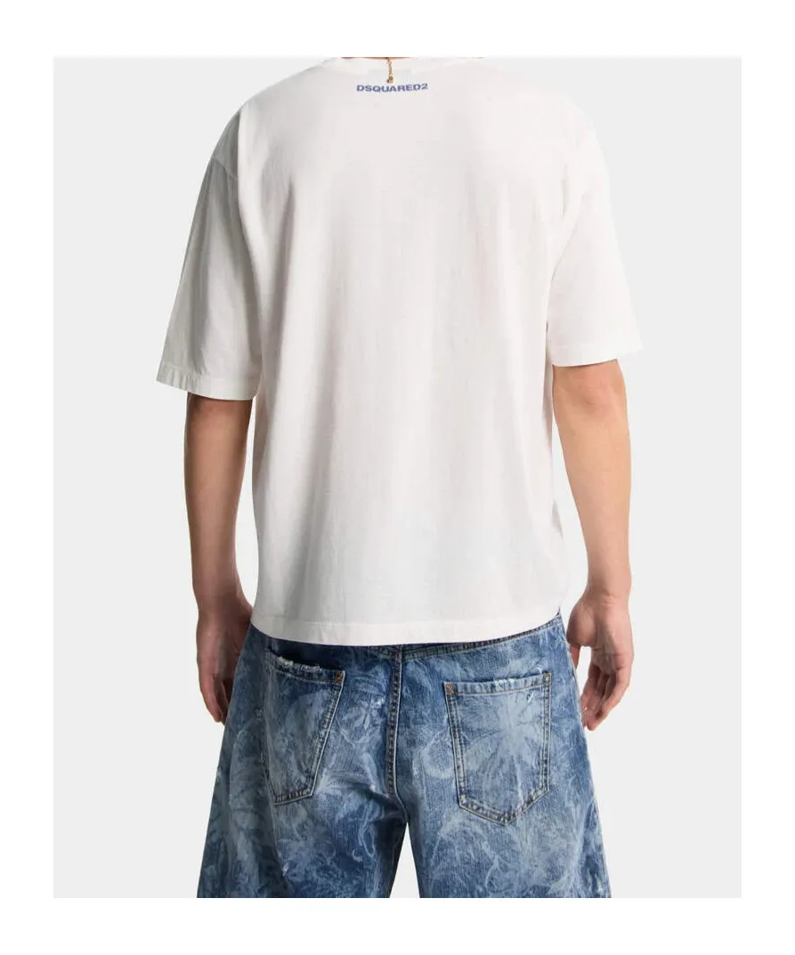 Dsquared2 X Smiley Dyed Destroyed Loose Fit T-Shirt