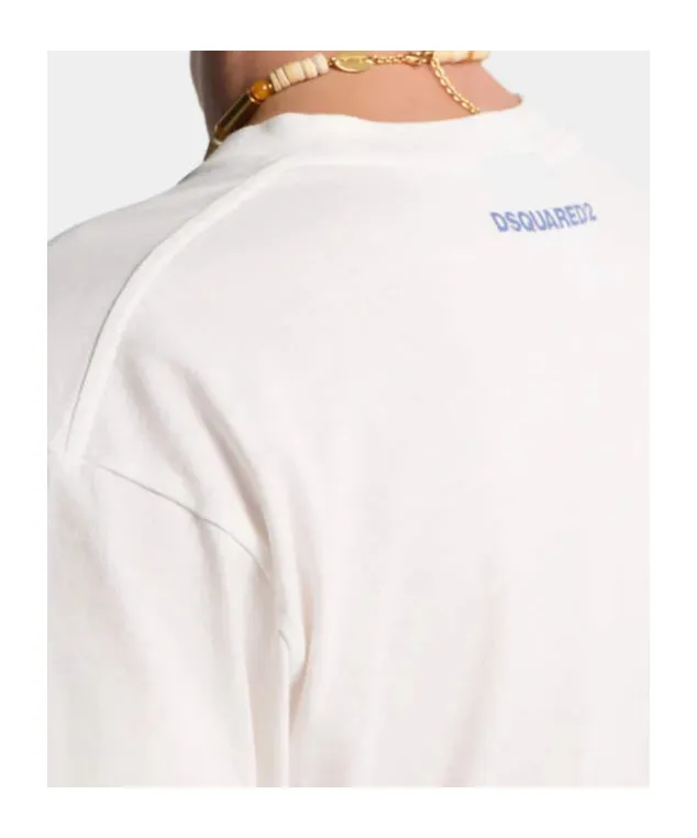Dsquared2 X Smiley Dyed Destroyed Loose Fit T-Shirt