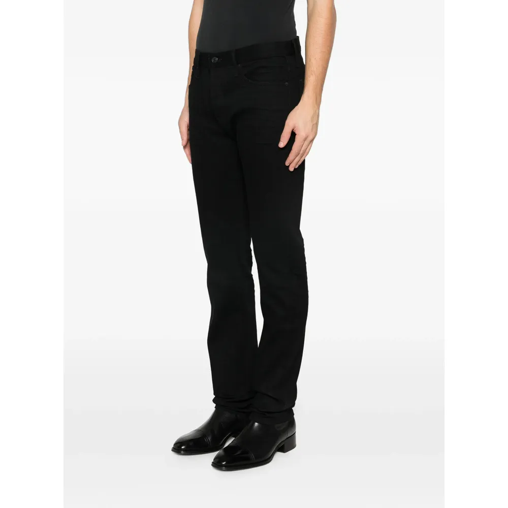 Tom Ford Logo Patch Straight Leg Jeans