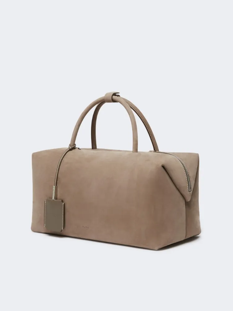 Large Nubuck Leather Boston Bag
