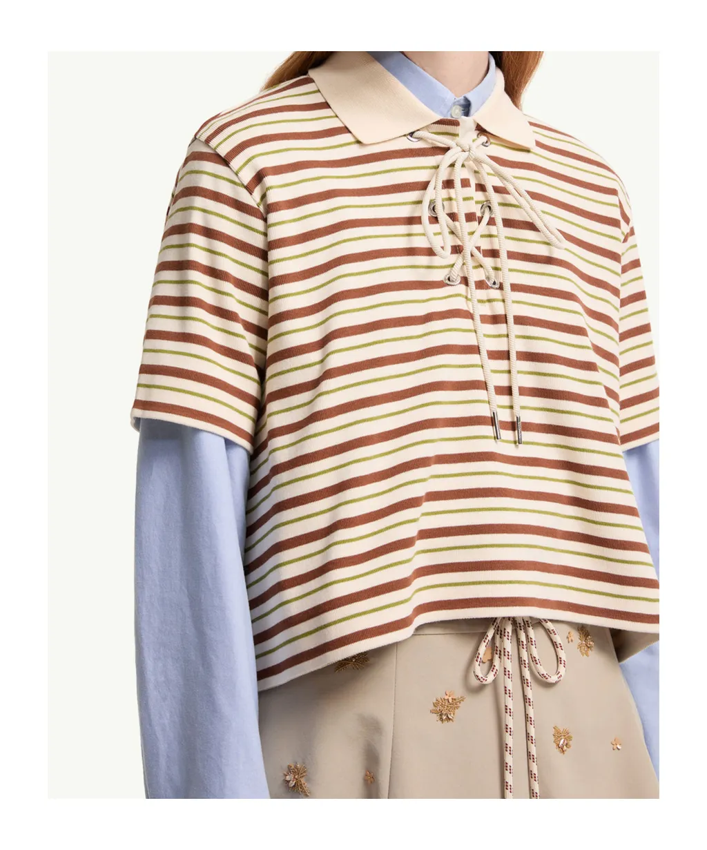 Moncler Striped Polo Shirt