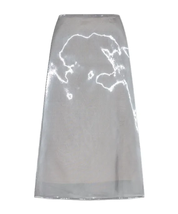 Glossy Midi Skirt