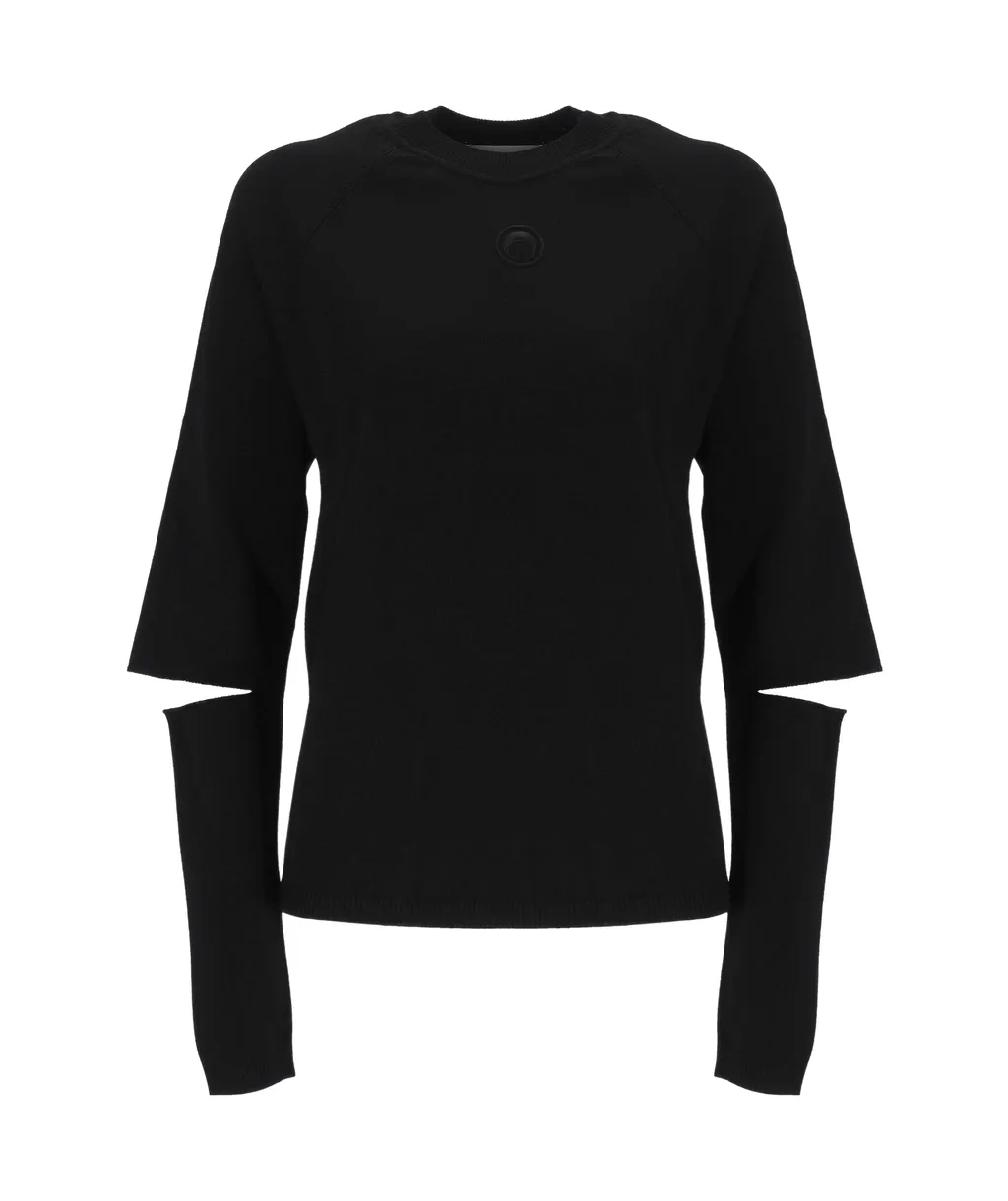 Round-Neck Knit Sweater