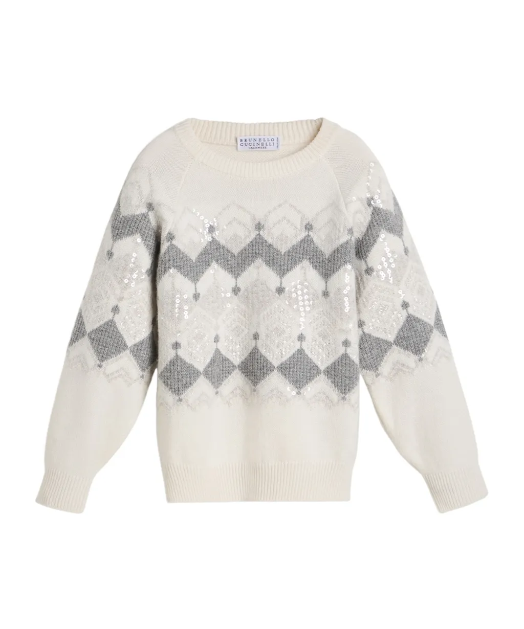 Jacquard Sequin Sweater