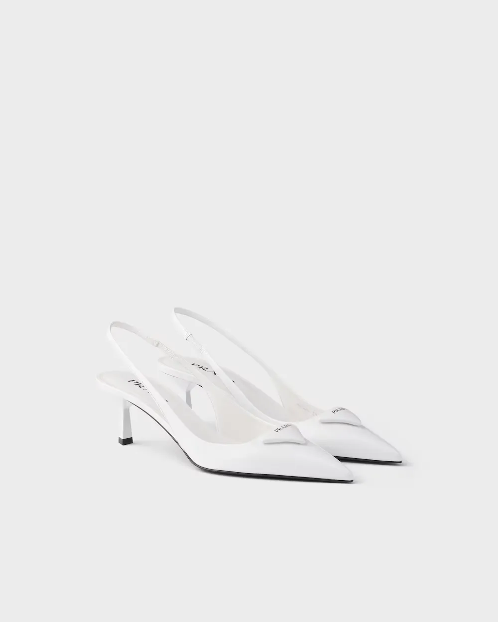 Prada Logo Detailed Slingback Pumps