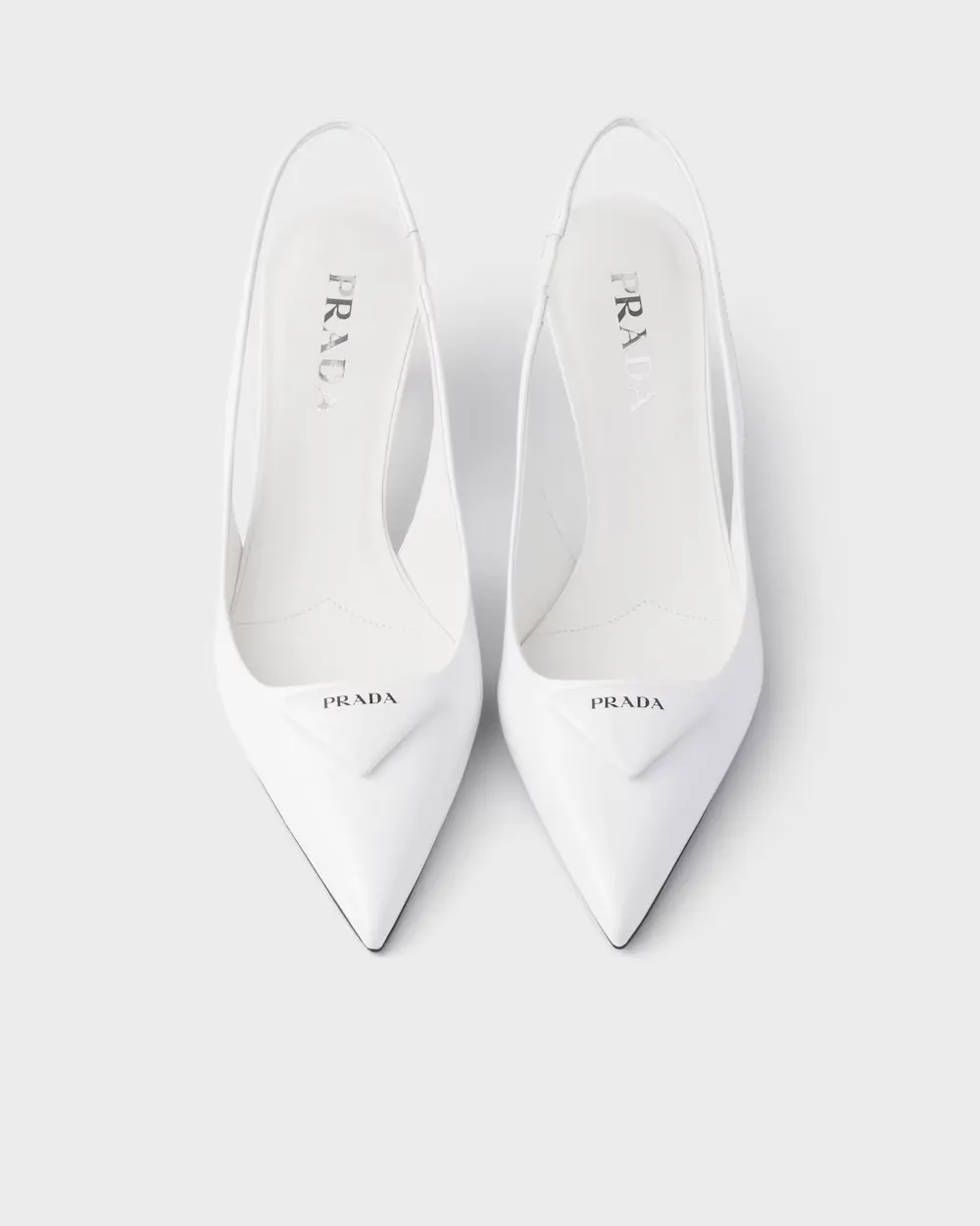 Prada Logo Detailed Slingback Pumps