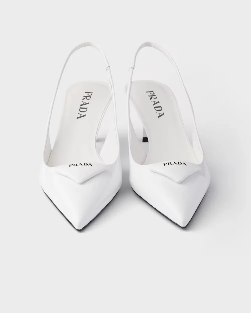 Prada Logo Detailed Slingback Pumps