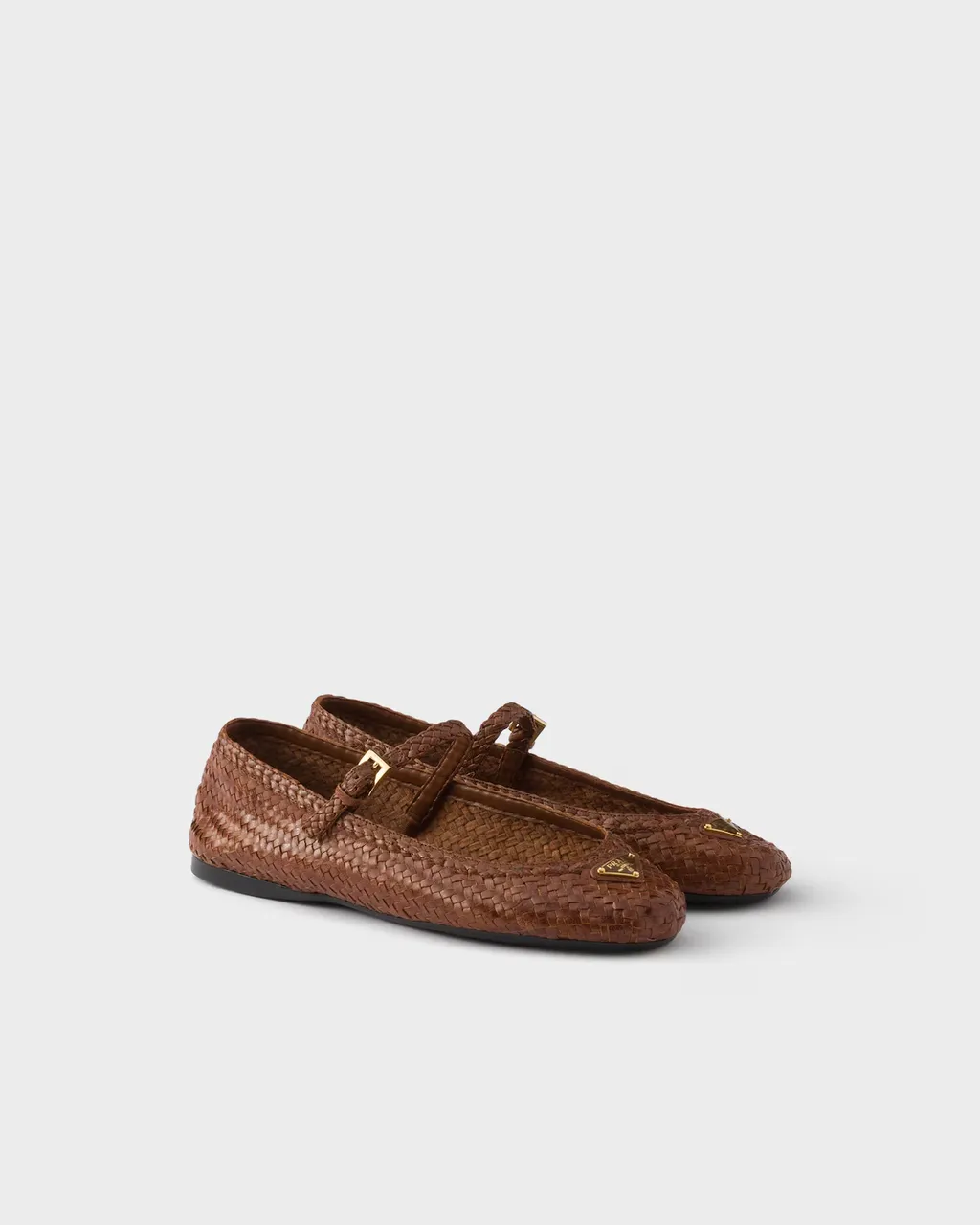 Woven Leather Ballerinas