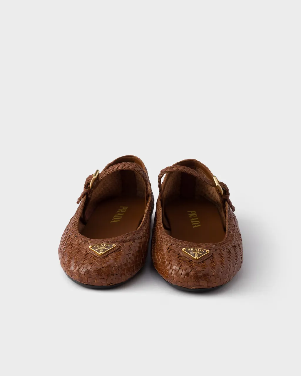 Woven Leather Ballerinas