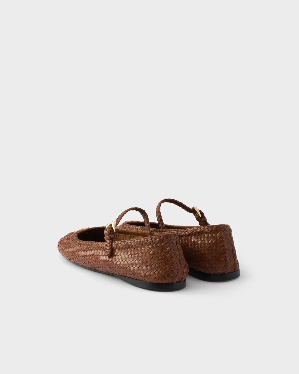 Woven Leather Ballerinas