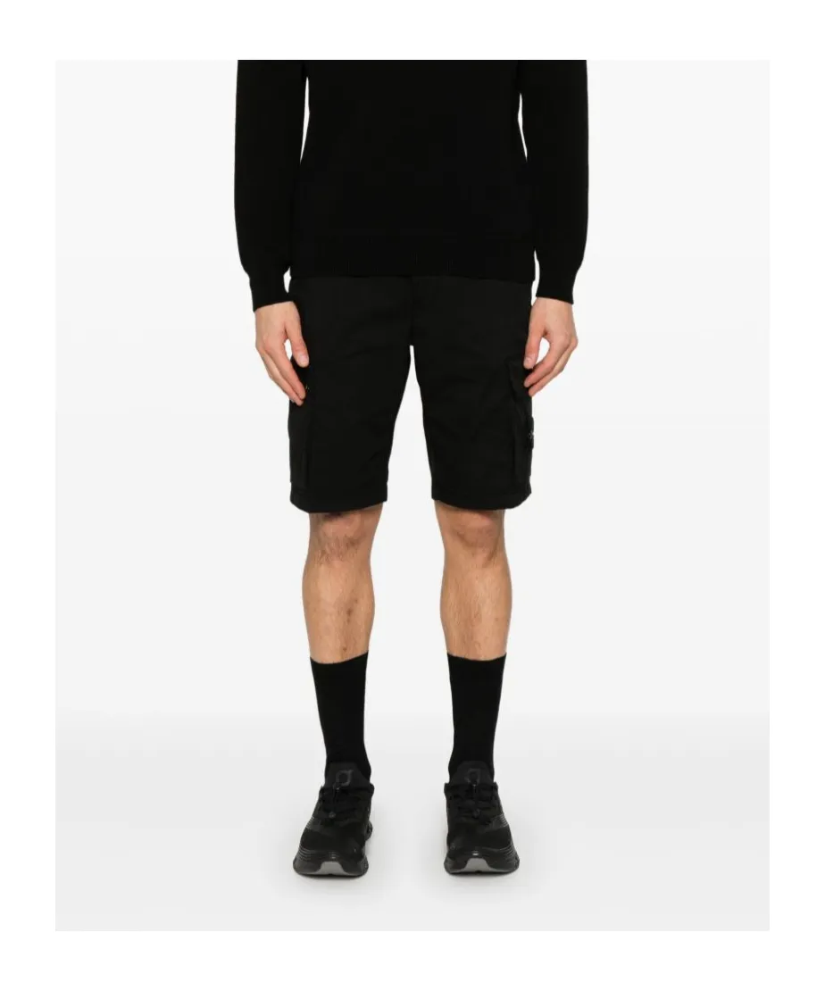 Stone Island Logo Patch Cargo Shorts
