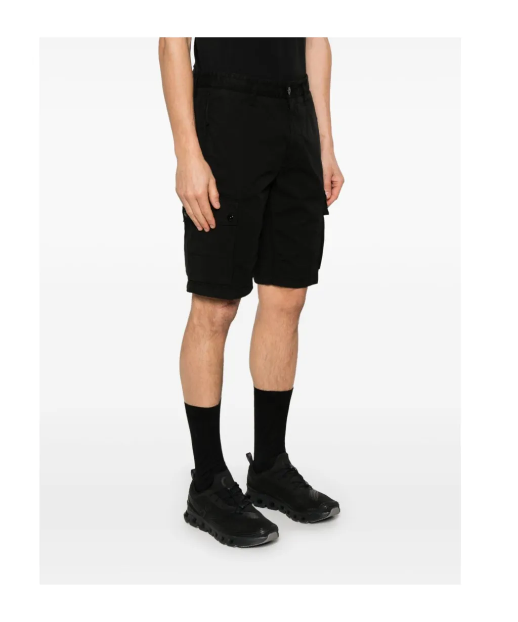 Stone Island Logo Patch Cargo Shorts